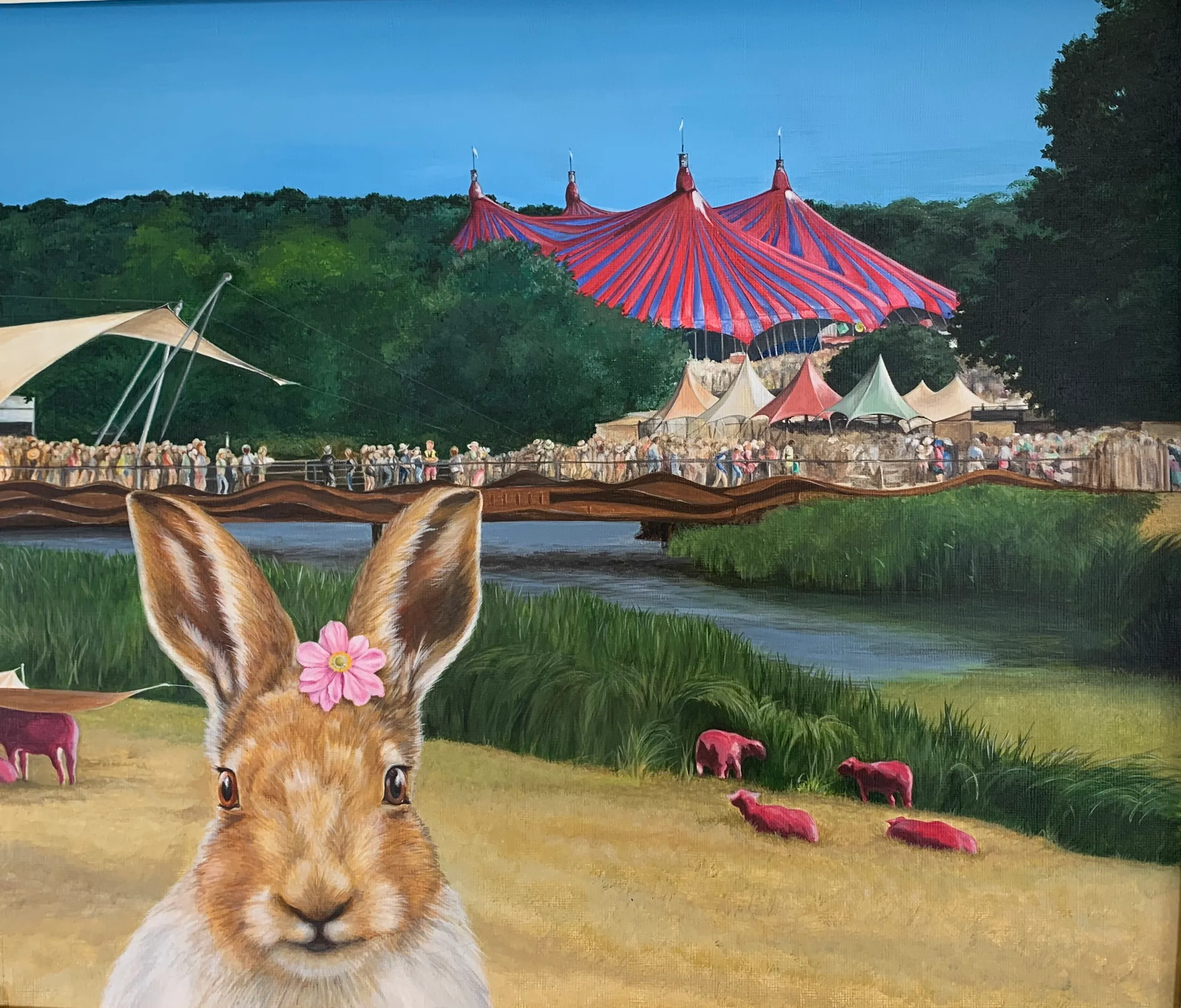 Hare I am at Henham park music festival